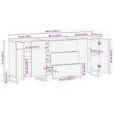 Bathroom Furniture Set with Drawer 3 pcs Brown 180 x 33 x 75 cm 3310041