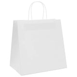 Paper Bags 250 pcs with Handles White 26x17x25 cm 4101619