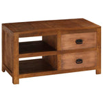 ZNTS Coffee Table with 2 Drawers 90x40x50 cm Solid Mango Wood 247940