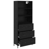 Highboard Black Oak 69.5 x 34 x 180 cm Engineered Wood 3416093