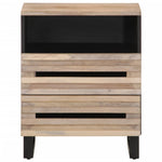 ZNTS Bedside Cabinet 50x34x62 cm Solid Wood Rough Mango 377486