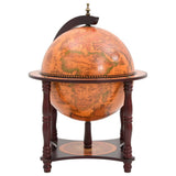 Globe Bar Wine Stand Brown Solid Wood Eucalyptus 343473