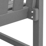 Garden Bench with Cushion Light Grey 120 x 59 x 88cm HDPE 42006603