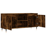TV Cabinet Smoked Oak 104x35x50 cm Engineered Wood 827009
