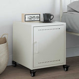 Bedside Cabinet White 36x39x43.5 cm Steel 846624