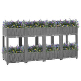 Raised Bed 160x40x71 cm Polypropylene 153300