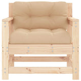 Garden Chairs with Cushions 2 pcs Solid Wood Pine 825562