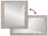 Wall Mirror Rectangular White 70 x 50 cm Solid Mango Wood 4018399