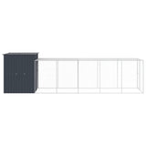 Chicken Cage Anthracite Galvanised steel 165x659x181 cm Durable 3189110