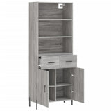 Highboard Grey Sonoma 69.5x34x180 cm Engineered Wood 3200527