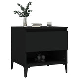Side Tables 2 pcs Black 50x46x50 cm Engineered Wood 819551