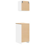 ZNTS Garage Cabinets 2 pcs White Engineered Wood 3328269