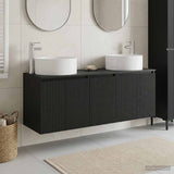 Bathroom Cabinet Set 3 pcs Black 49.5 x 44.5 x 65.5 cm 3405728
