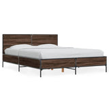 Bed Frame without Mattress Brown Oak 135x190 cm Double 3280031