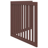 Dog Gate Foldable 2 Panels Brown 160 cm Poplar Wood 352264