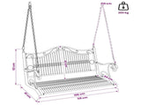 Swing Bench Steel 115 x 61 x 63 cm Antique White 42038692