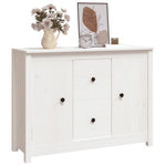 ZNTS Sideboard White 100x35x74 cm Solid Wood Pine 814565