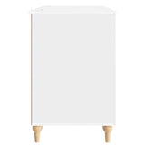 Desk with Shelf Gloss White 142.5 x 50 x 75 cm Engineered Wood 3414580