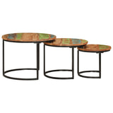 Nesting Tables 3 pcs Solid Wood Reclaimed 353902