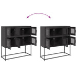 ZNTS Sideboard Black 100.5x39x107 cm Cold-rolled Steel 853422