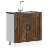 Sink Base Cabinet Lucca Smoked Oak Engineered Wood 853692