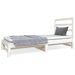 ZNTS Pull-out Day Bed without Mattress White 2x cm 3124748