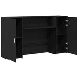Reception Desk Black Oak 180x50x103.5 cm Engineered Wood 3324206