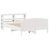 Bed Frame without Mattress White 140x190 cm Solid Wood Pine 3306232