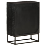 Sideboard Black 55x30x76 cm Solid Wood Mango and Iron 372005