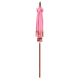 Balinese Parasol Pink x 260 cm Cotton and Wood 42006462