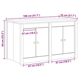 Kitchen Cabinet with Shelf MEPPEL Brown Oak 106 x 55 x 64 cm 868184