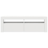 TV Cabinet with LED Lights White 120x35x40 cm 804310
