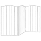 Dog Gate Foldable 3 Panels White 150 cm Poplar Wood 352214