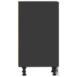 Bottom Cabinet Riga Black 30x44.5x81.5 cm Engineered Wood 854194