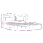 Bed Frame without Mattress Sonoma Oak 160x200 cm Engineered Wood 4106795
