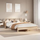 Bed Frame without Mattress 150x200 cm King Size Solid Wood Pine 3309734
