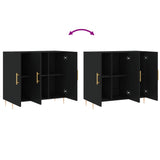 Sideboard Black 90x34x80 cm Engineered Wood 828093