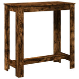 Bar Table Smoked Oak 102x50x103.5 cm Engineered Wood 854413