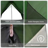 Family Tent with Roof Green and White 256 x 256 x 185 cm 4100676