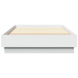 Bed Frame without Mattress White 90x200 cm Engineered Wood 839602