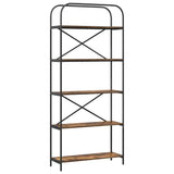 Bookshelf Smoked Oak 80 x 30 x 183 cm Engineered wood 879835