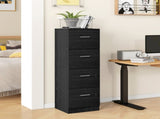 Four-Drawer Lockable Filing Cabinet - Black Wood Effect T3398P425000