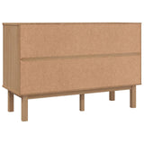 Drawer Cabinet OTTA Brown&White 111x43x73.5cm Solid Wood Pine 348587
