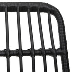 ZNTS 7 Piece Garden Dining Set Black Poly Rattan 3157885