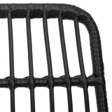 ZNTS 7 Piece Garden Dining Set Black Poly Rattan 3157885