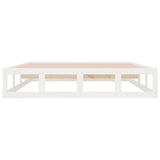 Bed Frame without Mattress White 120x200 cm Solid Wood 820792