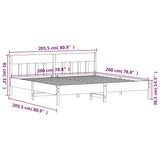 Bed Frame without Mattress Wax Brown 200x200 cm Solid Wood Pine 3216202