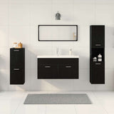 Bathroom Furniture Set 5 pcs Black Oak Engineered Wood 3334419