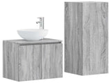 Bathroom Furniture Set 2 pcs Grey Sonoma 33 x 34.5 x 100 cm 3406119