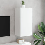 TV Wall Cabinet with LED Lights White 40.5x35x80 cm 837260